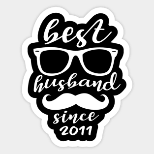 'Best Husband Since 2011' Sweet Wedding Anniversary Gift Sticker